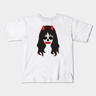 Devil Girl Skull Kids T-Shirt